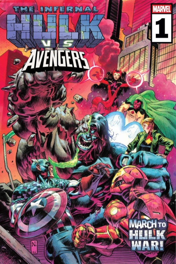 Cover art of Infernal Hulk vs Avengers