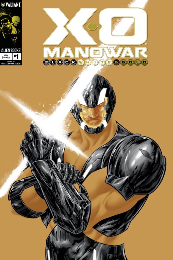 Cover art of X-O Manowar Black White & Gold