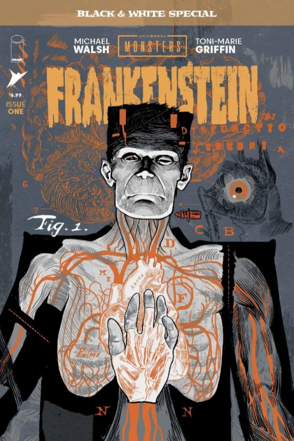 Cover art of Universal Monsters Frankenstein Black And White